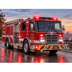 Rampa luminoasa LED 120cm cu difuzor si sirena Pompieri Rampa luminoasa LED 120cm cu difuzor si sirena Pompieri